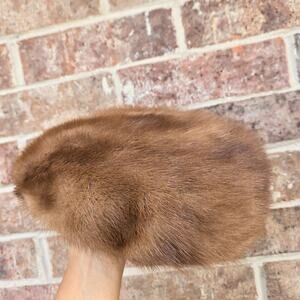 Vintage Nikki brown mink fur beret